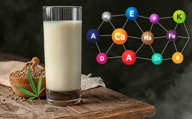 Содержание витаминов в конопляном молоке Витамины и другие элементы в составе конопляного молока